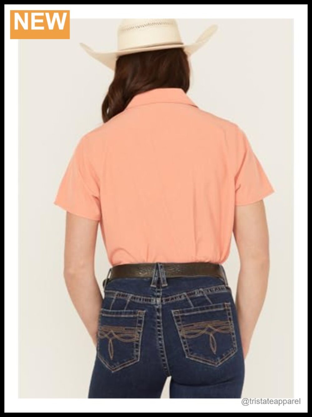 Cinch Women's Flex Shirt Medium Polyester Elastane Short Sleeve - Picture 3 of 3